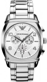 Emporio Armani Men's AR0350 Classic Silver Chronograph Dial Watch