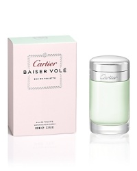 An extraordinary lily, rising and still innocent, reflecting youthful femininity.The Baiser Volé Eau de Toilette has a new light green color and silver cap, along with new outer packaging. The fragrance stays true to the majestic and mysterious lily, reflecting floral, powdery and fresh notes.A unique creation by Mathilde Laurent, Cartier's in-house perfumer. An extraordinary lily, rising and still innocent, reflecting youthful femininity.The Baiser Volé Eau de Toilette has a new light green color and silver cap, along with new outer packaging. The fragrance stays true to the majestic and mysterious lily, reflecting floral, powdery and fresh notes.A unique creation by Mathilde Laurent, Cartier's in-house perfumer.