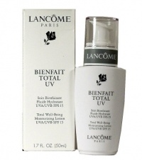 Lancome BIENFAIT TOTAL UV Total Well-Being Moisturizing Lotion UVA/UVB SPF 15 (50g) 1.7 Fluid Ounces Lancome BIENFAIT TOTAL UV Total Well-Being Moisturizing Lotion UVA/UVB SPF 15 (50g) 1.7 Fluid Ounces