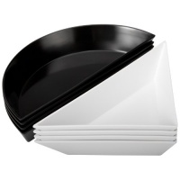 Zak Designs Emeril 8-Piece Geo Table Art, Black and White Zak Designs Emeril 8-Piece Geo Table Art, Black and White