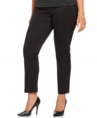 Lend a sophisticated feel to your casual style with Charter Club's plus size straight leg pants. Lend a sophisticated feel to your casual style with Charter Club's plus size straight leg pants.