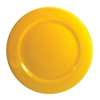 This salad plate in a bright Lemon Peel is handcrafted in Germany from high fired ceramic earthenware that is dishwasher safe. Mix and match with other Waechtersbach colors to make a table all your own.