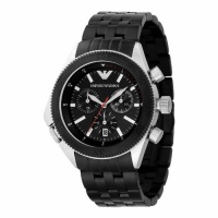 Emporio Armani Quartz, Black Dial with Black Link Bracelet - Men's Watch AR0547 Emporio Armani Quartz, Black Dial with Black Link Bracelet - Men's Watch AR0547