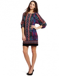 Laundry by Shelli Segal Women's Border Print Jersey Dress, Blue Jewel, 10 Laundry by Shelli Segal Women's Border Print Jersey Dress, Blue Jewel, 10