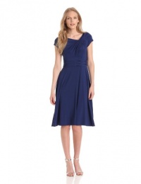 Jessica Howard Women's Cap Sleeve Knot Neck Fit And Flare Dress Jessica Howard Women's Cap Sleeve Knot Neck Fit And Flare Dress