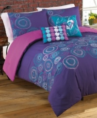 This Roxy Caroline decorative pillow adds extra dimension to your bed with a bold, abstract design. Sewn closure. This Roxy Caroline decorative pillow adds extra dimension to your bed with a bold, abstract design. Sewn closure.