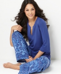Mix up your routine with a funky pair of PJ's. With a tunic top and paisley-print pants, bedtime will be infinitely more fun. Mix up your routine with a funky pair of PJ's. With a tunic top and paisley-print pants, bedtime will be infinitely more fun.