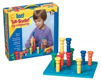 Lauri Toys Tall-Stacker Pegs and Pegboard Set