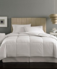 Simply soothing, the Printed Stripe down comforter brings cozy comfort to chilly nights with down fill and a 230-thread count, tone-on-tone printed cover. Featuring sewn-through box construction to keep fill in place. Simply soothing, the Printed Stripe down comforter brings cozy comfort to chilly nights with down fill and a 230-thread count, tone-on-tone printed cover. Featuring sewn-through box construction to keep fill in place.