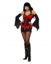 California Costumes Women's Glamour Vamp Costume,Red/Black,Large