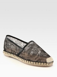 Ladylike lace, leather and espadrille trim join in this utterly chic, semi-sheer design. Lace and leather upperLeather liningRubber solePadded insoleMade in ItalyOUR FIT MODEL RECOMMENDS ordering true whole size; ½ sizes should order the next whole size up. Ladylike lace, leather and espadrille trim join in this utterly chic, semi-sheer design. Lace and leather upperLeather liningRubber solePadded insoleMade in ItalyOUR FIT MODEL RECOMMENDS ordering true whole size; ½ sizes should order the next whole size up.