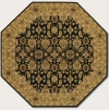 Couristan 8198/2596 ROYAL KASHIMAR Ushak 63-Inch by 90-Inch Wool Area Rug, Black/Deep Maple