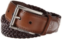 John Deere Mens Leather Braided Comfort Stretch Belt John Deere Mens Leather Braided Comfort Stretch Belt