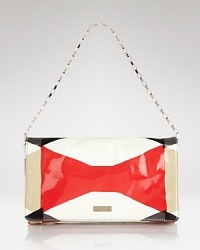 A nod to the colorblocking trend, this glossy kate spade new york carryall is a shining example of on-duty style that also works after hours. A nod to the colorblocking trend, this glossy kate spade new york carryall is a shining example of on-duty style that also works after hours.