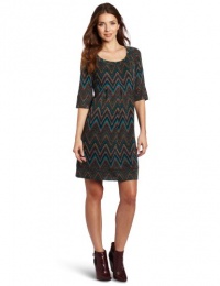 AGB Women's Three-Quarter Sleeve Surplice Asymmetrical Dress AGB Women's Three-Quarter Sleeve Surplice Asymmetrical Dress