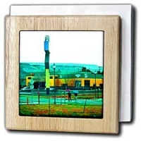 The Fiesta Fun center with people and umbrellas - 6 Inch Tile Napkin Holder The Fiesta Fun center with people and umbrellas - 6 Inch Tile Napkin Holder