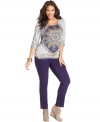 Enliven your look this season with Style&co.'s plus size skinny pants, featuring a colored finish!