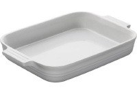 Le Creuset Stoneware 12-1/2-by-9-1/2-Inch Rectangular Baking Dish, White