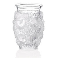 This elegant frosted crystal vase is a stand-alone work of art on a bookshelf or mantle. Fill it with a rich, colorful bouquet of fauna and flora, and it becomes a breathtaking centerpiece on a dining room or coffee table. This elegant frosted crystal vase is a stand-alone work of art on a bookshelf or mantle. Fill it with a rich, colorful bouquet of fauna and flora, and it becomes a breathtaking centerpiece on a dining room or coffee table.