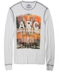 Wear this thermal by American Rag with unique tribal graphic over your layers and set yourself apart from the others. Wear this thermal by American Rag with unique tribal graphic over your layers and set yourself apart from the others.