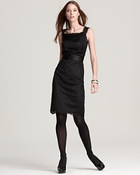 Feminine lace and satin lend sheer romance to this Anne Klein New York dress. Layer beneath a smart blazer at the office or flaunt on its own for date night. Feminine lace and satin lend sheer romance to this Anne Klein New York dress. Layer beneath a smart blazer at the office or flaunt on its own for date night.