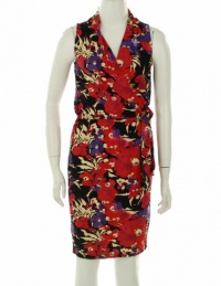 Anne Klein Petite Floral Pattern Belted Dress Multi PP (0P-2P) Anne Klein Petite Floral Pattern Belted Dress Multi PP (0P-2P)