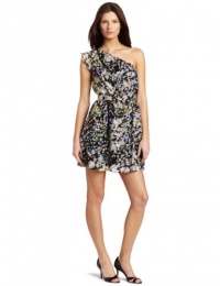 BCBGeneration Women's One Shoulder Ruffle Dress