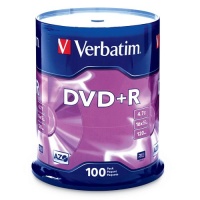 Verbatim 97459 4.7 GB up to16x Branded Recordable Disc DVD+R - 100 Disc Spindle Verbatim 97459 4.7 GB up to16x Branded Recordable Disc DVD+R - 100 Disc Spindle