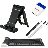 iKross Tablet / Mobile Phone Stand Holder + bluetooth Wireless Keyboard + 2 Stylus + Brush for Apple iPad Mini / iPhone 5 / Samsung Galaxy S IV and more iKross Tablet / Mobile Phone Stand Holder + bluetooth Wireless Keyboard + 2 Stylus + Brush for Apple iPad Mini / iPhone 5 / Samsung Galaxy S IV and more