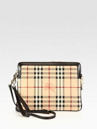 An ultra-protective iPad® case featuring the iconic Burberry check with rich leather trim. Adjustable detachable leather shoulder strap, 20-23 dropDetachable leather wristlet strap, 9 dropTop zip closureOne inside open pocketCotton lining10½W X 8H X 1½DImportedPlease note: iPad® not included. An ultra-protective iPad® case featuring the iconic Burberry check with rich leather trim. Adjustable detachable leather shoulder strap, 20-23 dropDetachable leather wristlet strap, 9 dropTop zip closureOne inside open pocketCotton lining10½W X 8H X 1½DImportedPlease note: iPad® not included.