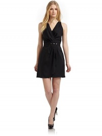 THE LOOKDeep surplice necklineSleevelessPleated detailing at centerRemovable waist sash with snap closuresSide zipperTHE FITAbout 36 from shoulder to hemTHE MATERIALSilkFully linedCARE & ORIGINDry cleanMade in USAModel shown is 5'10 (177cm) wearing US size Small. THE LOOKDeep surplice necklineSleevelessPleated detailing at centerRemovable waist sash with snap closuresSide zipperTHE FITAbout 36 from shoulder to hemTHE MATERIALSilkFully linedCARE & ORIGINDry cleanMade in USAModel shown is 5'10 (177cm) wearing US size Small.