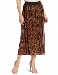 Vince Camuto Women's Textured Spots Knit Underlay Maxi Skirt