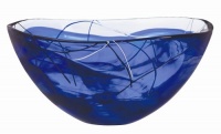 Kosta Boda Contrast Large Blue Bowl Kosta Boda Contrast Large Blue Bowl