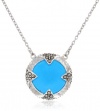 Judith Jack Coins Sterling Silver, Marcasite and Turquoise Coin Pendant Necklace, 18