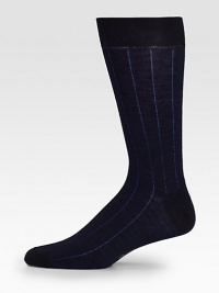 Vertical-chain stripes lend subtle style to these wool-nylon socks.80% wool/20% nylonMachine washMade in Italy of imported fabric Vertical-chain stripes lend subtle style to these wool-nylon socks.80% wool/20% nylonMachine washMade in Italy of imported fabric
