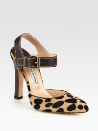 A classic pony hair silhouette with rich leather accents is revitalized with a bold leopard print and tall heel. Leather-covered heel, 4½ (115mm)Leopard print pony hair and leather upperPoint toeAdjustable leather slingback strapLeather lining and solePadded insoleMade in Italy A classic pony hair silhouette with rich leather accents is revitalized with a bold leopard print and tall heel. Leather-covered heel, 4½ (115mm)Leopard print pony hair and leather upperPoint toeAdjustable leather slingback strapLeather lining and solePadded insoleMade in Italy