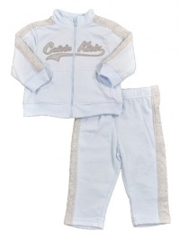 Calvin Klein Baby-Boys Newborn Jacket With Jog Pants, Light Blue, 0-3 Months Calvin Klein Baby-Boys Newborn Jacket With Jog Pants, Light Blue, 0-3 Months