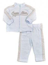 Calvin Klein Baby-Boys Newborn Jacket With Jog Pants, Light Blue, 0-3 Months