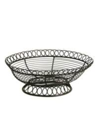 You're in the loop with this multi-functional French Loop basket from Mesa, featuring wire construction in a brushed copper finish. You're in the loop with this multi-functional French Loop basket from Mesa, featuring wire construction in a brushed copper finish.