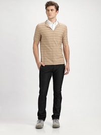 EXCLUSIVELY AT SAKS. A boldly striped, collarless polo lends effortless style to any casual wardrobe.CottonHand washMade in Italy EXCLUSIVELY AT SAKS. A boldly striped, collarless polo lends effortless style to any casual wardrobe.CottonHand washMade in Italy