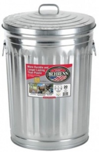 Behrens 1211K Trash Can with Lid, 20-Gallon Behrens 1211K Trash Can with Lid, 20-Gallon