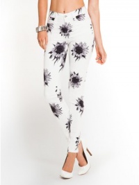 GUESS 1981 High-Waisted Sunflower-Print Skinny GUESS 1981 High-Waisted Sunflower-Print Skinny