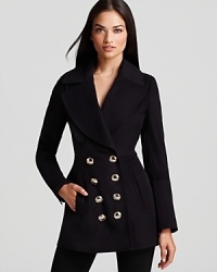Worn with sleek trousers or skinny jeans, a Burberry London double-breasted coat lends polish to your already carefully curated look this season. Oversized buttons perfectly appoint the ultra-luxe silhouette. Worn with sleek trousers or skinny jeans, a Burberry London double-breasted coat lends polish to your already carefully curated look this season. Oversized buttons perfectly appoint the ultra-luxe silhouette.