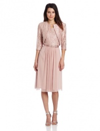 Jessica Howard Women's Petite 3/4 Sleeve Bolero Jacket With Sleeveless Dress Jessica Howard Women's Petite 3/4 Sleeve Bolero Jacket With Sleeveless Dress