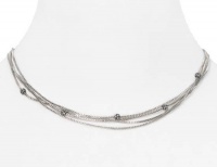 Michael Kors Pave Multi Strand Crystal Brilliance Necklace, 18L Silver Michael Kors Pave Multi Strand Crystal Brilliance Necklace, 18L Silver
