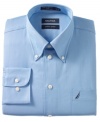 A neat, trim look for everyday wear. Classic Oxford shirt in the comfort of 100% cotton with button collar and chest patch pocket with embroidered logo.