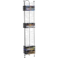 Atlantic 63712035 Nestable 52 DVD/BluRay Games Tower - Gunmetal