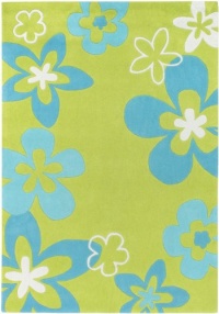Area Rug 8x10 Rectangle Kids Lime Color - Surya Chic Rug from RugPal Area Rug 8x10 Rectangle Kids Lime Color - Surya Chic Rug from RugPal