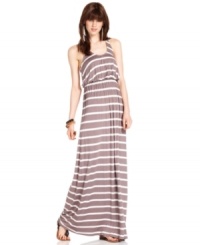 Perfect for a laidback summer look, this striped Bar III maxi dress is super stylish for casual days! Perfect for a laidback summer look, this striped Bar III maxi dress is super stylish for casual days!