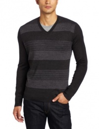 Calvin Klein Sportswear Men's Birdseye Striped V-Neck Sweater Calvin Klein Sportswear Men's Birdseye Striped V-Neck Sweater